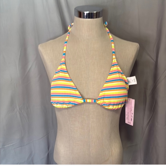 wild fable Other - Women's Striped Bikini Triangle  Halter Top - L